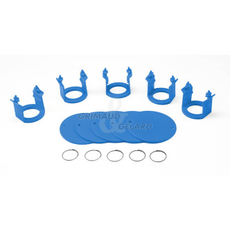 Milk Bar® Vitality Jeu de 5 clips et 5 badges (Bleu clair)