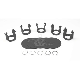 Milk Bar® Vitality Jeu de 5 clips et 5 badges (Gris)