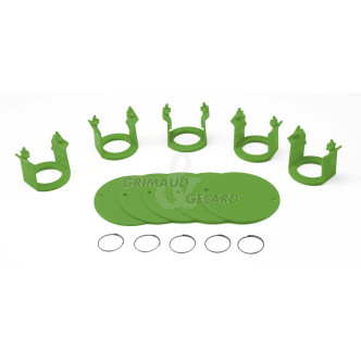 Milk Bar® Vitality Jeu de 5 clips et 5 badges (Vert)