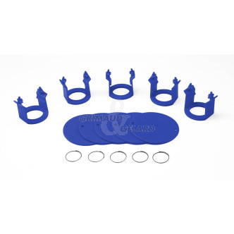 Milk Bar® Vitality Jeu de 5 clips et 5 badges (Bleu foncé)