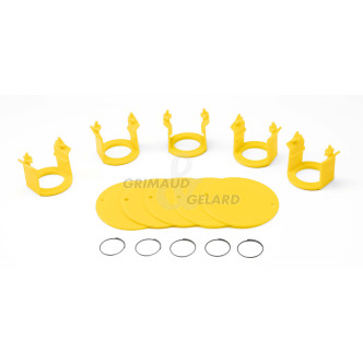 Milk Bar® Vitality Jeu de 5 clips et 5 badges (Jaune)