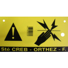 Plaque signalisation Clôtures CREB