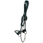 Licol cuir rond classique noir