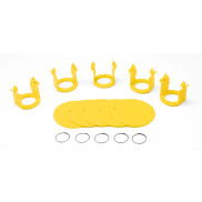Milk Bar® Vitality Jeu de 5 clips et 5 badges (Jaune)