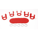 Milk Bar® Vitality Jeu de 5 clips et 5 badges (Rouge)