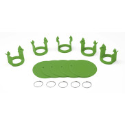 Milk Bar® Vitality Jeu de 5 clips et 5 badges (Vert)